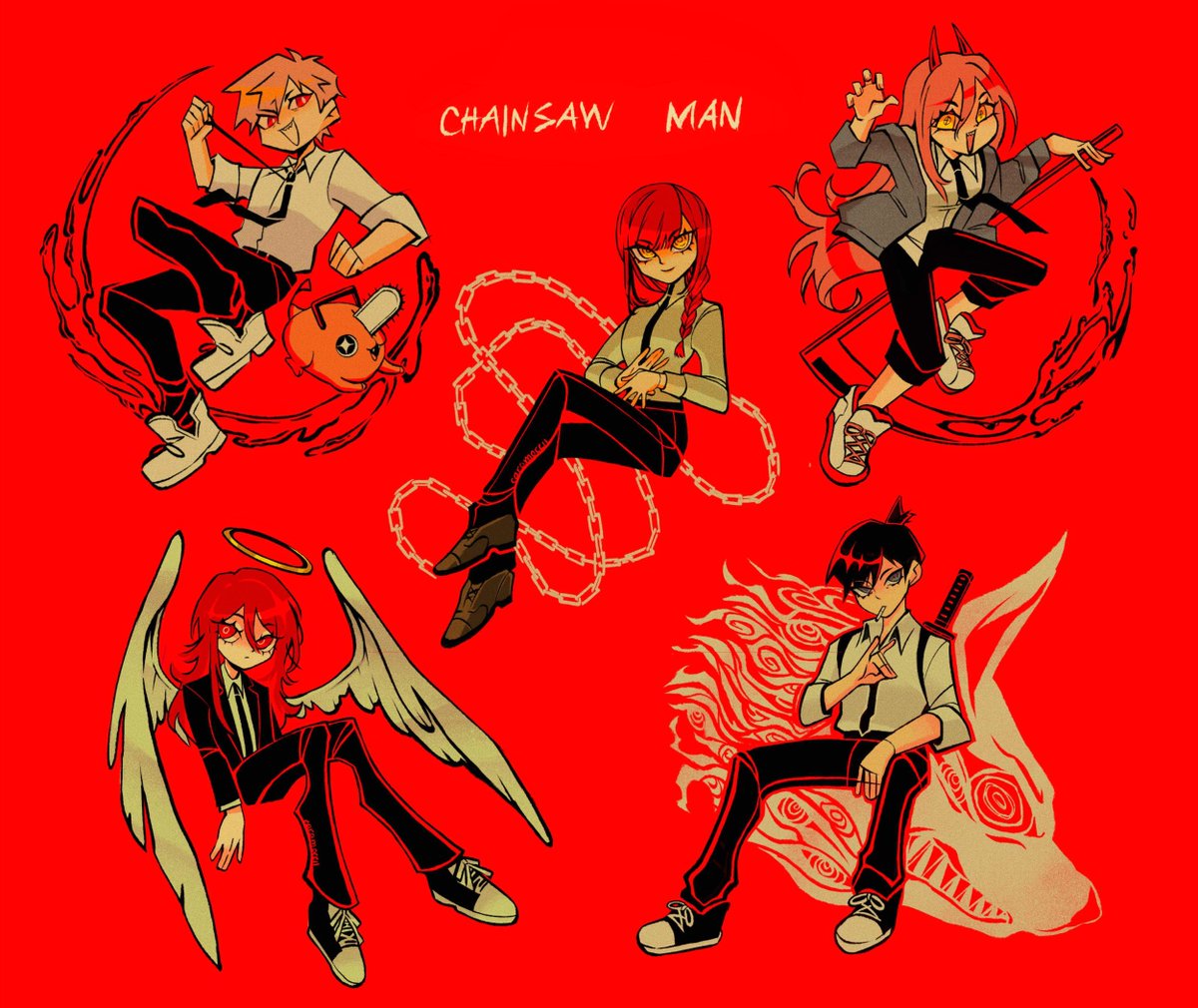 brmbrmmmmmmm...... chainsaw man stickers(?!) for anime expo🩸 #csm #chainsawman