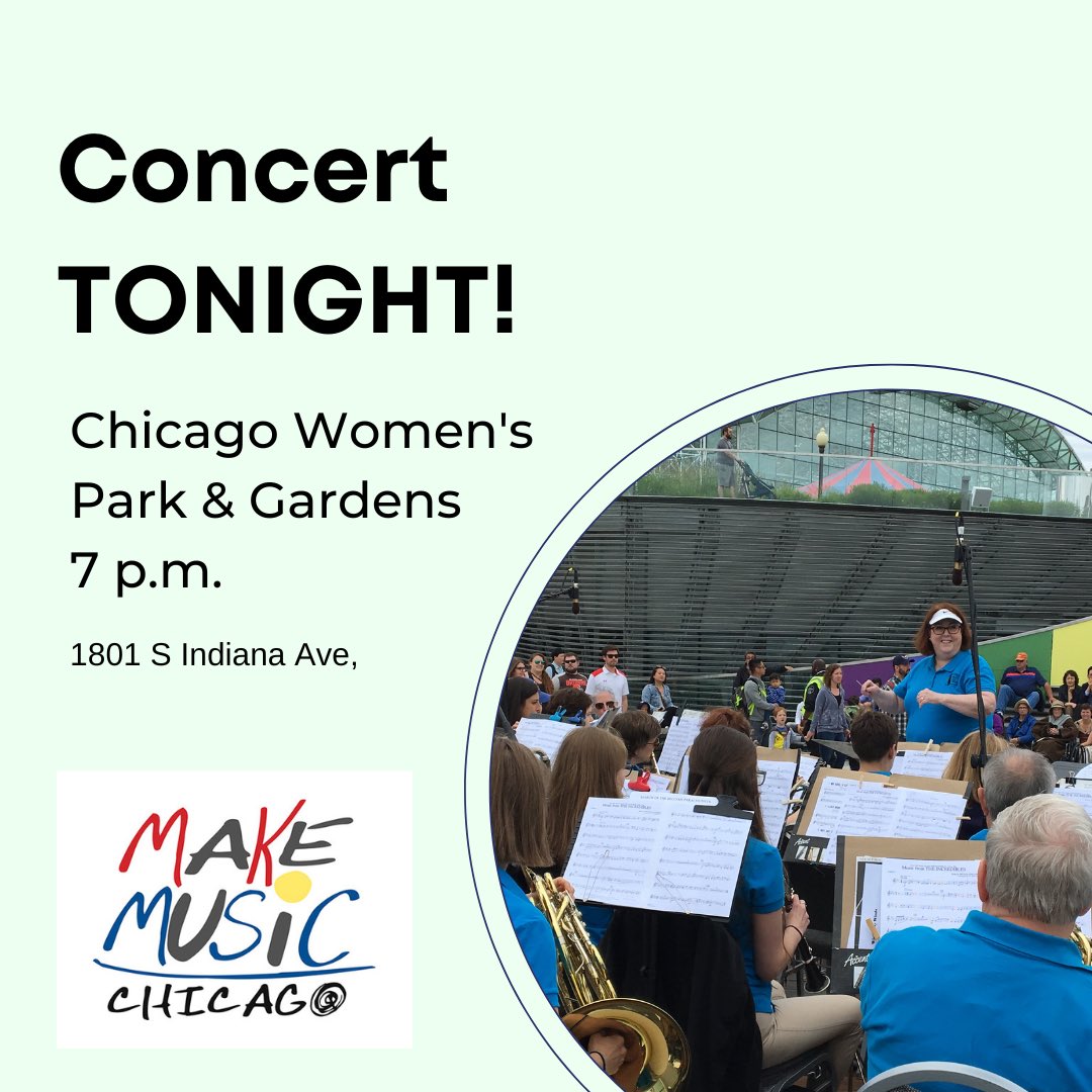 Join us as part of @MakeMusicChi tonight at 7 pm in the South Loop!
#MakeMusicDay #chicagomusic #concertband #bandsofacb