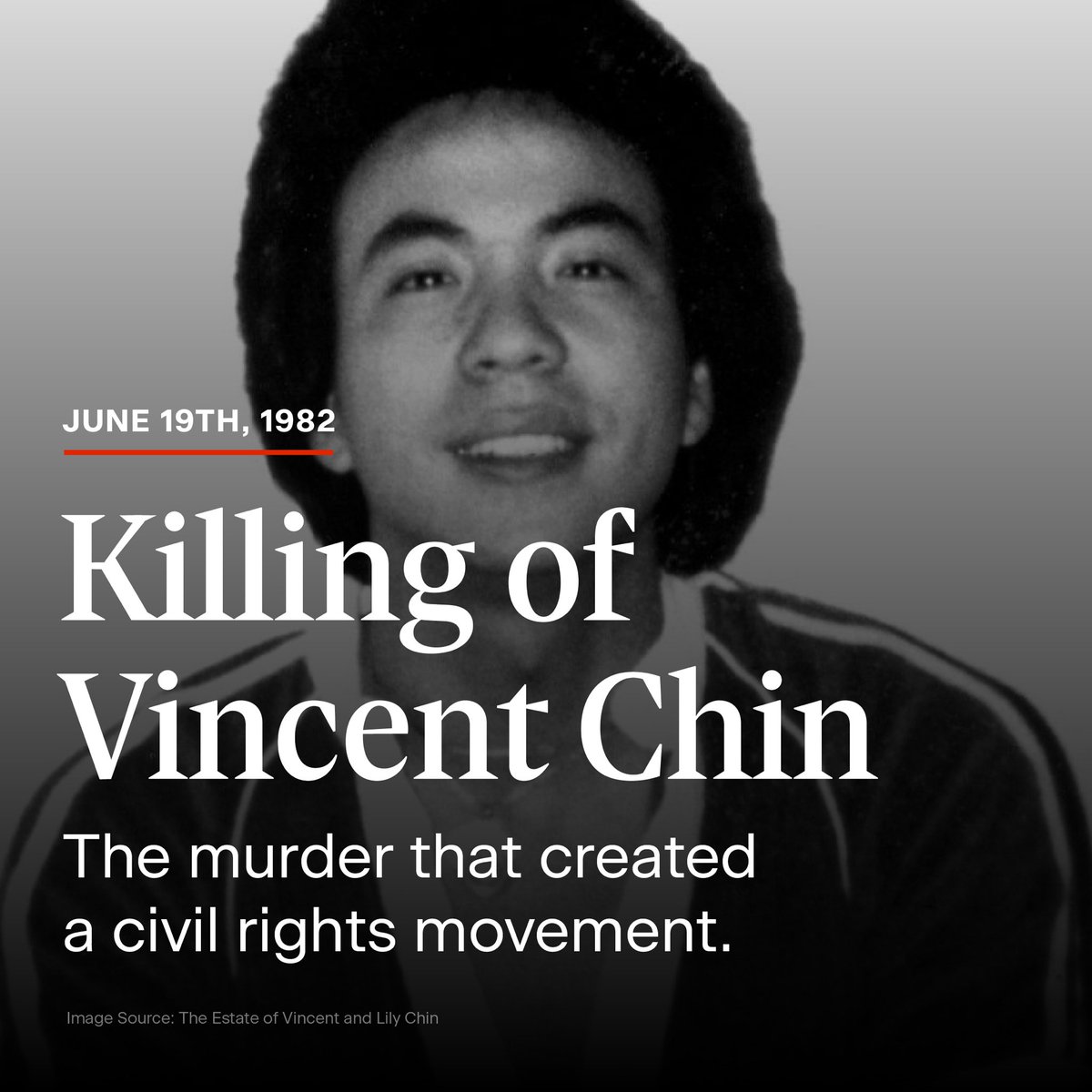41 years ago, #VincentChin was bludgeoned to death with a baseball bat by two White autoworkers in Detroit.

His killing became representative of the violence, racism, and discrimination that #AsianAmericans have long endured in the US.

It also sparked a movement.