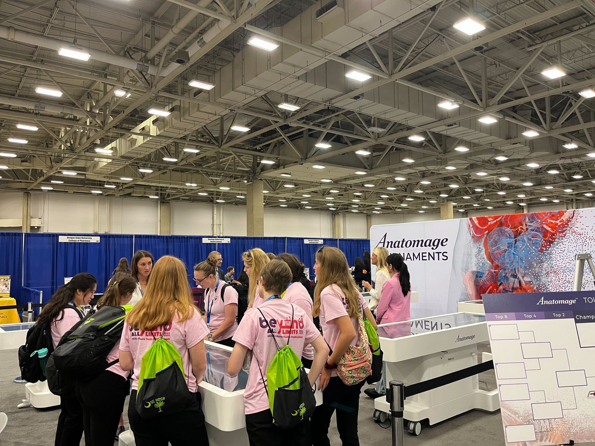 Day 1 at the HOSA ILC anatomy competition is in full swing 🥇 

Be sure to stop at our booths to cheer on teams competing in the Anatomage Tournament!

#hosailc2023 #futurehealthproffessionals #hosa #anatomy #anatomycompetition #medtech #anatomagetable