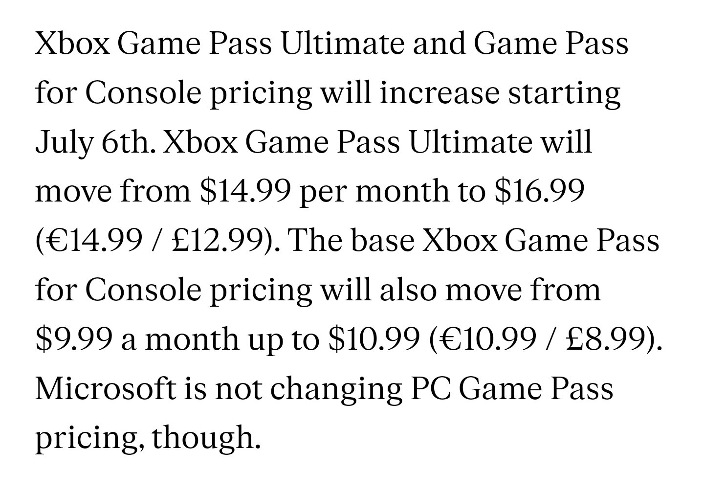 Microsoft is raising Xbox Game Pass prices for console and Ultimate