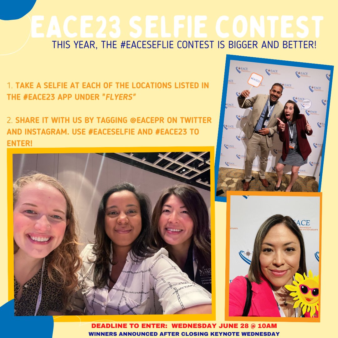 EACEPR's tweet photo. Did you hear? This year's #EACE23 #EACESelfie Contest is BIGGER &amp; BETTER!🤳 📸

We are taking the #SelfieContest around the conference and Baltimore, MD.

It's easy as 1, 2, 3. https://t.co/vR6acn16xT