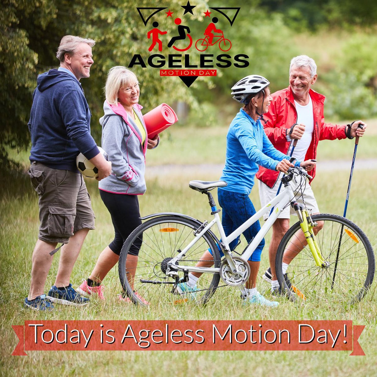 medicinehatcity's tweet photo. Today is 'Ageless Motion Day', a day that helps get seniors engaged in active transportation. Get out and get active today with friends, family, or on your own by walking, wheeling, or rolling for as long as you’d like! Share your stories and tag #AgelessMotionDay or #ParksRecMH https://t.co/iBvybGfvN7