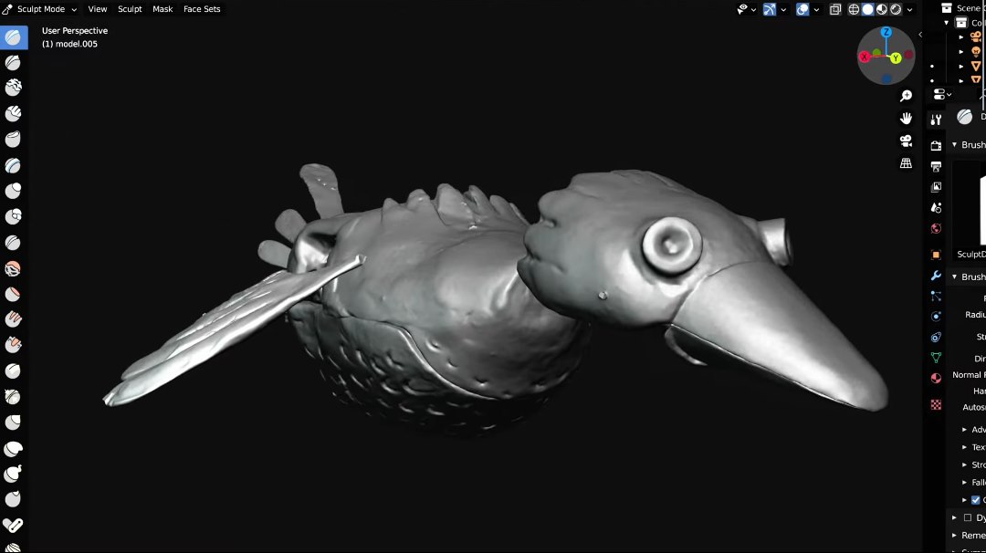 Barnaby Dixon recovering his Dabchick hand puppet using photogrammetry and Blender. #b3d youtu.be/aItOGe_yhRY?t=…