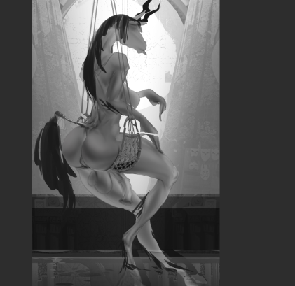 KortNani's tweet photo. Big horse lady WIP uwu https://t.co/ya8MVUGgNK