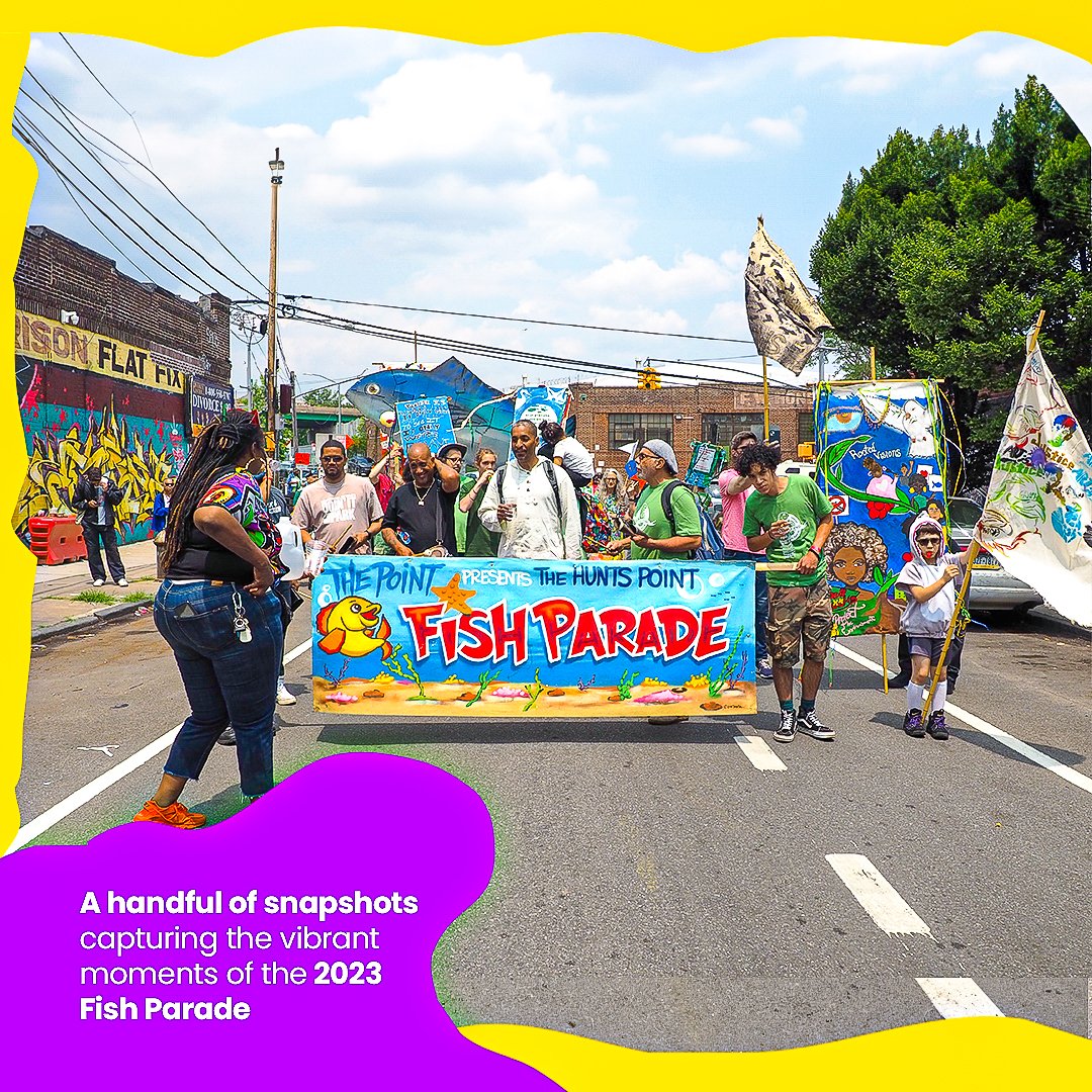 THEPOINTCDC's tweet photo. Check out these vibrant snapshots capturing the exciting moments of the 2023 Fish Parade in Hunts Point! Stay tuned for more. #FishParade #HuntsPoint #SnapshotMoments #thebronx #bronx #bx #parade #southbronx #thesouthbronx #nyc #bxny https://t.co/O28enCouFI