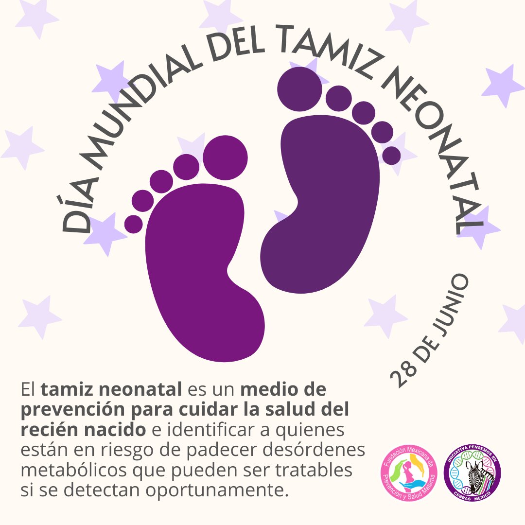PCebras's tweet photo. 👉Junio es el mes de la concientización del Tamiz Neonatal. Por el Interés Superior de la niñez.
¡El Tamiz Neonatal Salva Vidas! #cebrasmexico #tamizneonatalampliado #TamizNeonatal #ScreeningNeonatal  #EnfermedadesRaras #cribadoneonatal https://t.co/h9TUV1yZwV