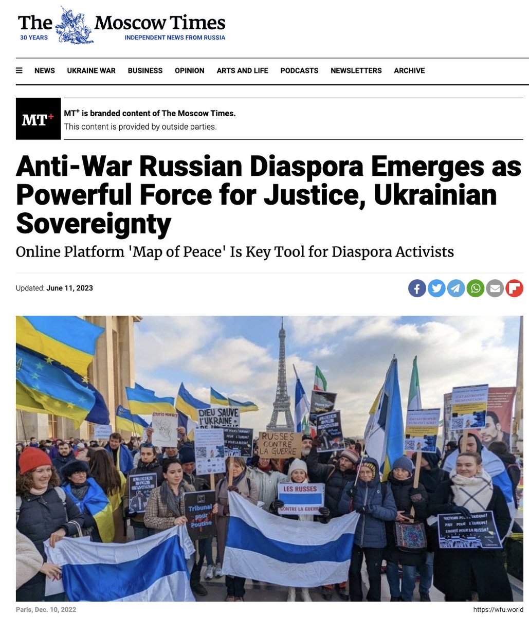 Camps4Humanity's tweet photo. Since Russia’s full-scale invasion of Ukraine, Map of Peace (@NODA_community) has united 165 Russian-speaking anti-war communities around the world. Will yours be next? Read more here:https://t.co/sHdwWpjOAC #StopWar #Ukraine #StandWithUkraine #RussiansAgainstWar https://t.co/0vFY7AmcEq