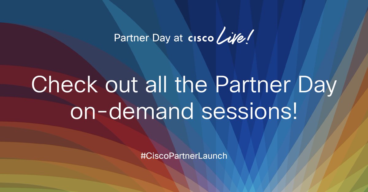 Get access to the exclusive content from #PartnerDay at #CiscoLive in Las Vegas! Visit the #CiscoPartnerLaunch Experience TODAY! cs.co/6017O7grv