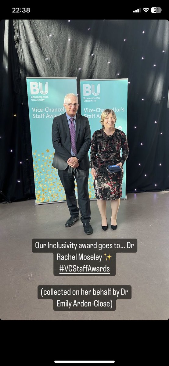 Great evening at the #VCStaffawards where <a href="/SpectrumRach/">Rach</a> won the Inclusivity Award. <a href="/Bournemouth_Psy/">Bournemouth Psych</a>