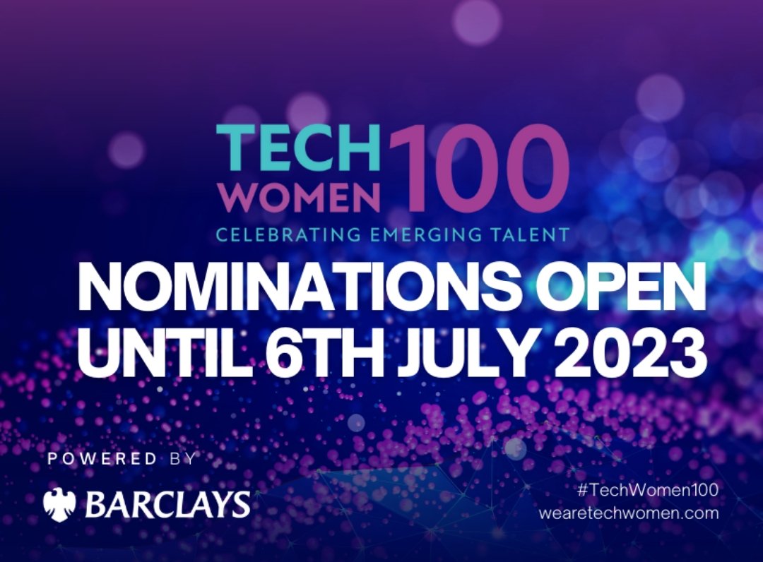 Received a lovely email today to say some kind person has nominated me for the <a href="/WeAreTechWomen/">WeAreTechWomen</a> Tech Women 100 awards
Thank you whoever you are and please vote for me when the voting starts after the 6th July...