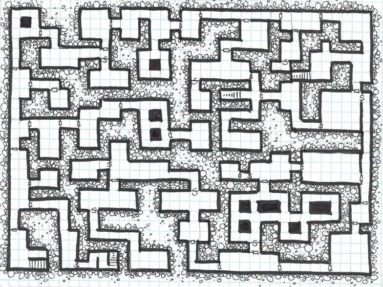 Ahnkruhn's tweet image. Old school #BECMI influenced dungeon #dungeon23 #dnd #ttrpg