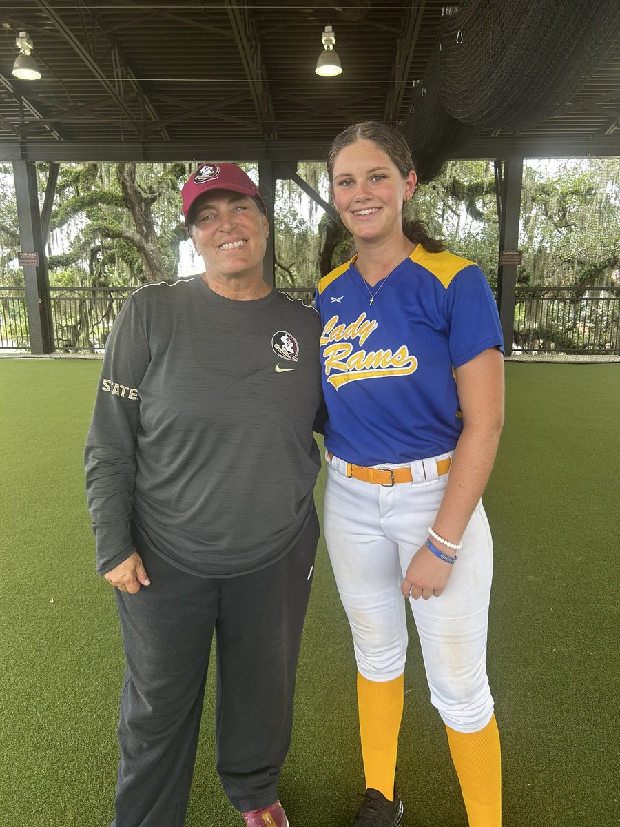 Sammi_Rychter's tweet photo. I had a great 2 days up in Tallahassee at the @FSU_Softball camp. Got lots of work done despite the rain. Thank you to the coaches and players for hosting such an awesome camp! Can’t wait to be back for many more!! @Coach_Alameda @TCam_FSUSB @mje_51 @FSU_CoachWilson https://t.co/T21u8JcBAG