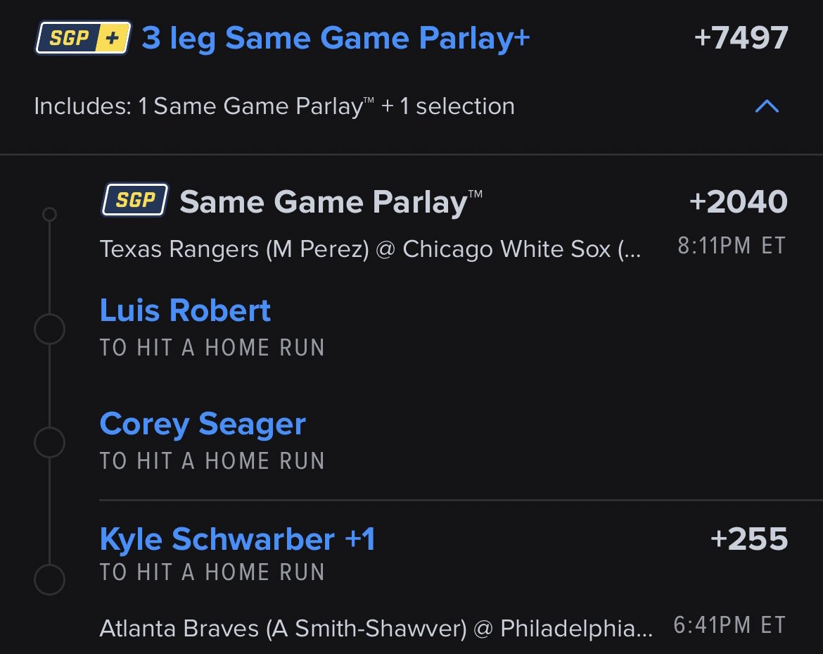 +7497💣👀

Looking for our 2nd ✅ HR Parlay Of The Day🤟🏼 #GamblingTwitter