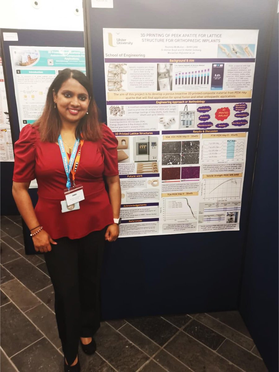 Reshma McMullan (@reshmamcmullan) on Twitter photo Delighted to win the first prize for ‘Best Poster Presentation’ for the UKSB annual conference 2023.🎉Thank you very much to my supervisor <a href="/boyd_ar/">Adrian Boyd</a> for all the guidance and support! It was amazing to see a lot of great research done😊
<a href="/UKSBiomaterials/">UKSB</a> <a href="/UlsterUni/">Ulster University</a> #UKSB2023✅ Delighted to win the first prize for ‘Best Poster Presentation’ for the UKSB annual conference 2023.🎉Thank you very much to my supervisor <a href="/boyd_ar/">Adrian Boyd</a> for all the guidance and support! It was amazing to see a lot of great research done😊
<a href="/UKSBiomaterials/">UKSB</a> <a href="/UlsterUni/">Ulster University</a> #UKSB2023✅