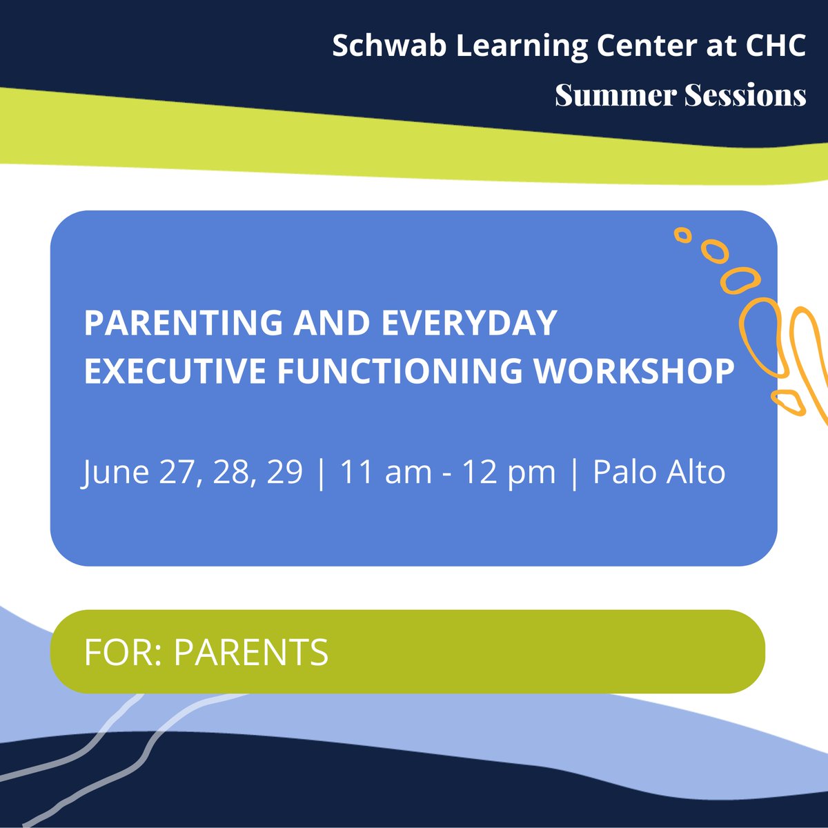 Parents of #highschool students and #8thgraders join us for this 3-part session on #executivefunctioning! bit.ly/3NnCA5u

➡️ Learn what Executive Functioning (EF) means 
➡️ Understand how breakdowns in EF impact daily life for teens
➡️ Gain support for your teen & more!