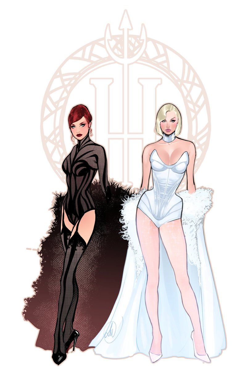 Hellfire Queens wearing Thierry Mugler
#HellfireCLUB #ThierryMugler  #JeanGrey #EmmaFrost