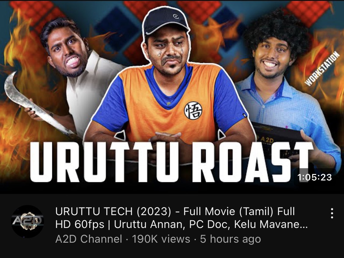 GmphPrasath's tweet photo. https://t.co/TTHTSo1tz0

Roast na ithu than 🤣🤣

RIP TamilTech 🪦💔(@TamilTechOffici )

Even TT subscribers started turning against him 🤣. 

Perfect shot and my respect towards your R&amp;D skills increased a lot❤️ @A2D_Army

#Tamiltech #A2D #TamilTechvsA2D #TTVSA2D https://t.co/FvzvUMJJL2