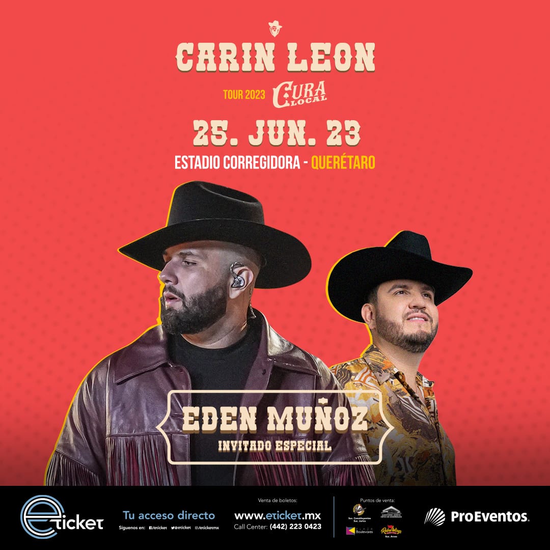 MelomaniaDigMx's tweet photo. #Querétaro 🦁 ¿Están listos para sacar sus mejores pasos junto a @carinleonofi ? 🌵🪗
🎫🎟 Boletos en @eticket
#MelomaníaDigital #CarinLeon #edenmuñoz #RegionalMexicano #Invitado #Eticket #Proeventos https://t.co/z1ytpnaY2j