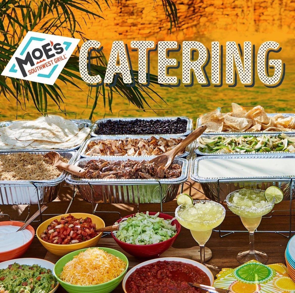 MoesHR's tweet image. Moe's catering takes the stress off your plate to provide the perfect meal for your summer guests! Order online: moes.com/catering