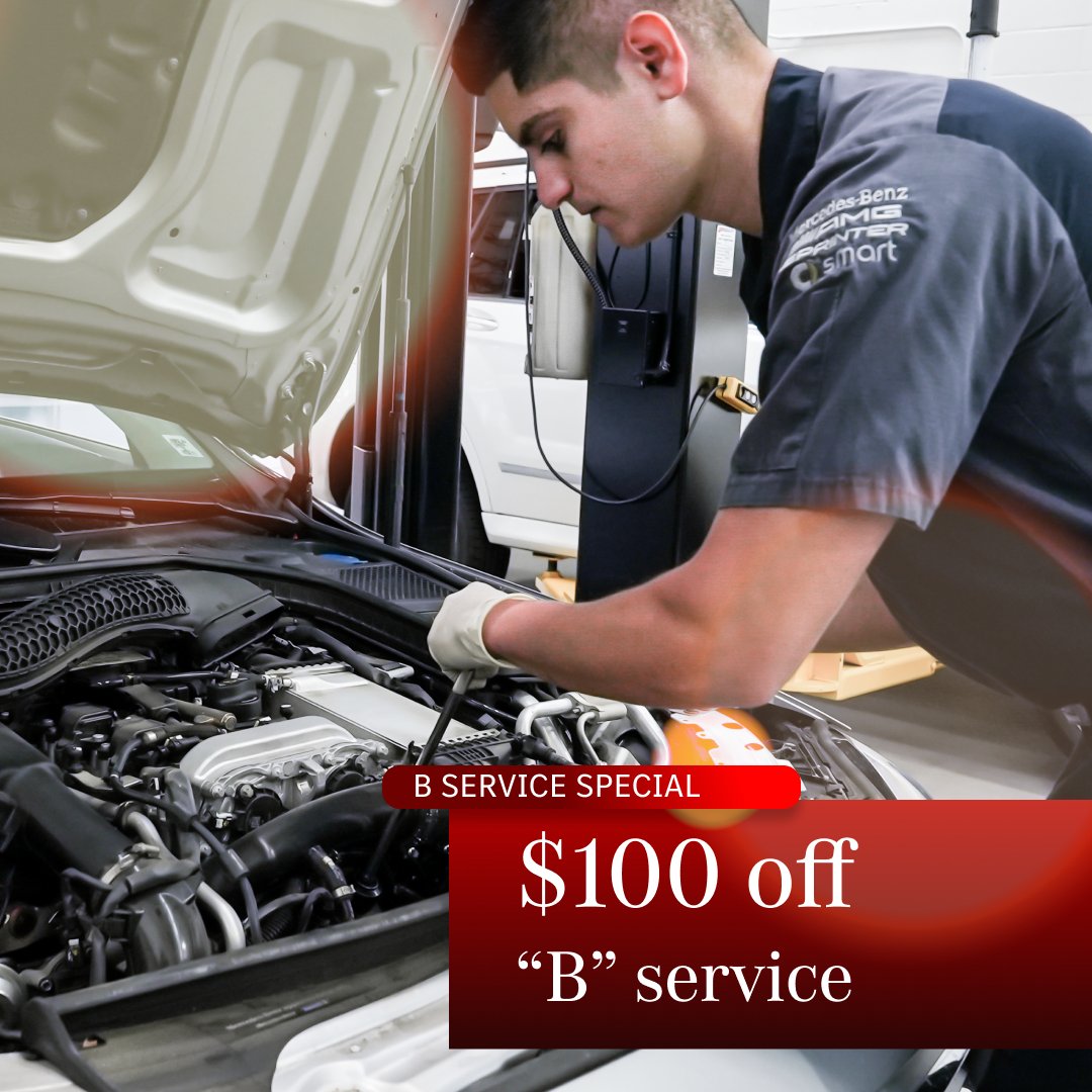 Save big on Service “B” at #MBLN. Enjoy $100 off and keep your Mercedes-Benz in peak condition!

#servicespecial #routinemaintenance #certifiedservice #mercedesbenz