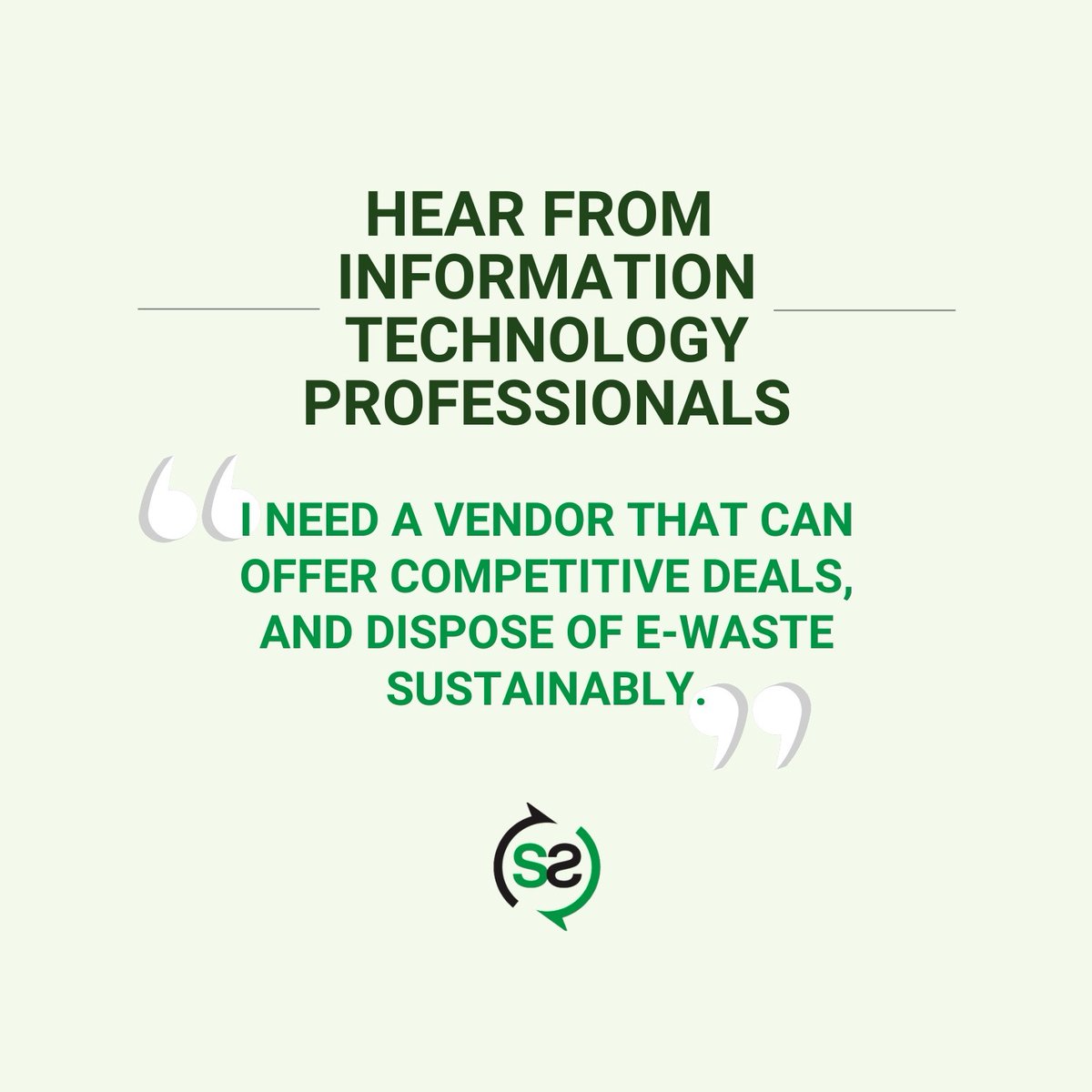 Need a vendor who actually cares about reducing waste? 
How about a vendor who recovers all valuable components and safely disposes of hazardous/toxic items?
We offer a wide range of services guaranteed to accommodate your electronic surplus.
Learn More: surplusservice.com/services-ewast…
