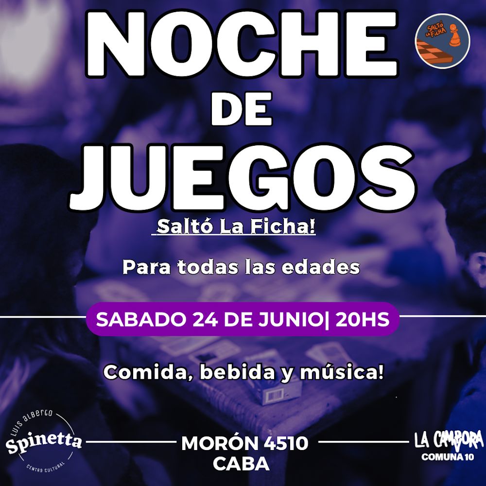 cc_spinetta's tweet photo. 🃏🎲 NOCHE DE JUEGOS EN EL SPINETTA https://t.co/tMEydNvnHi
