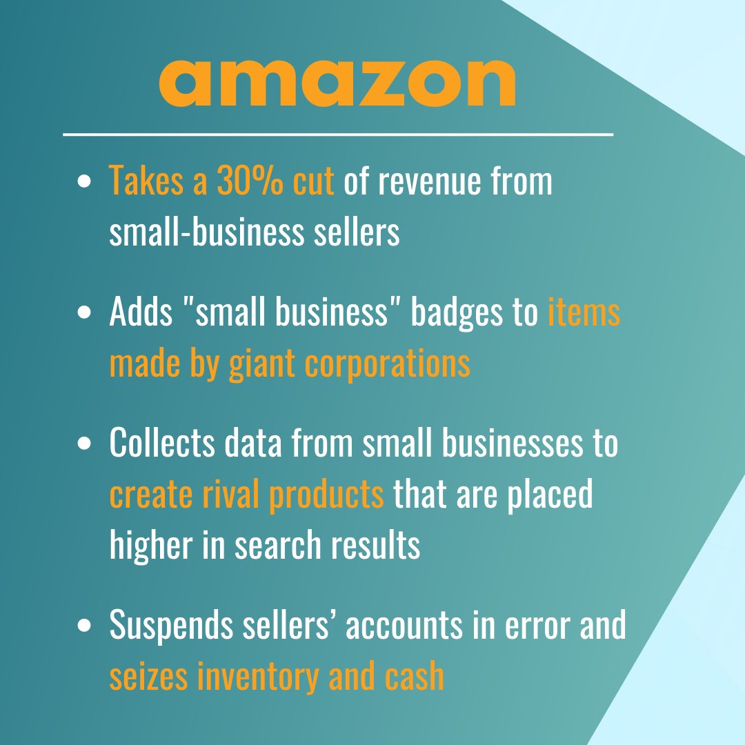 LocalFirstAZ's tweet photo. These graphics share the ugly truths about Amazon..

Join 150,000 other independent businesses calling for greater regulation of Amazon by going to https://t.co/qbCN4XvPZH. https://t.co/nipmIuWoCq