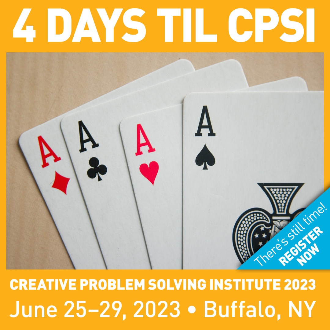 _CreativeEd's tweet photo. It's not luck or magic.  It's #CreativeProblemSolving.  https://t.co/GjUoekw9zg  #creativity #mindset #innovation #Buffalo #CPSI https://t.co/vTfMjtCVSj