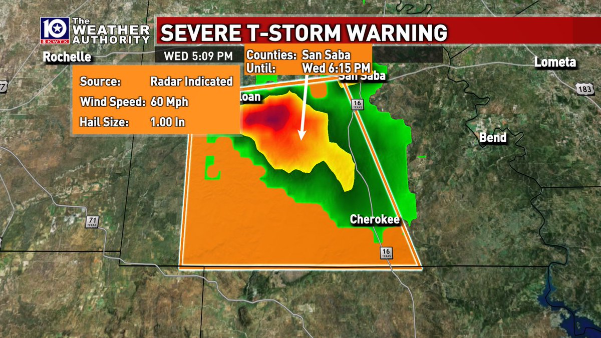 KWTX Weather on Twitter "A severe tstorm warning has been issued for