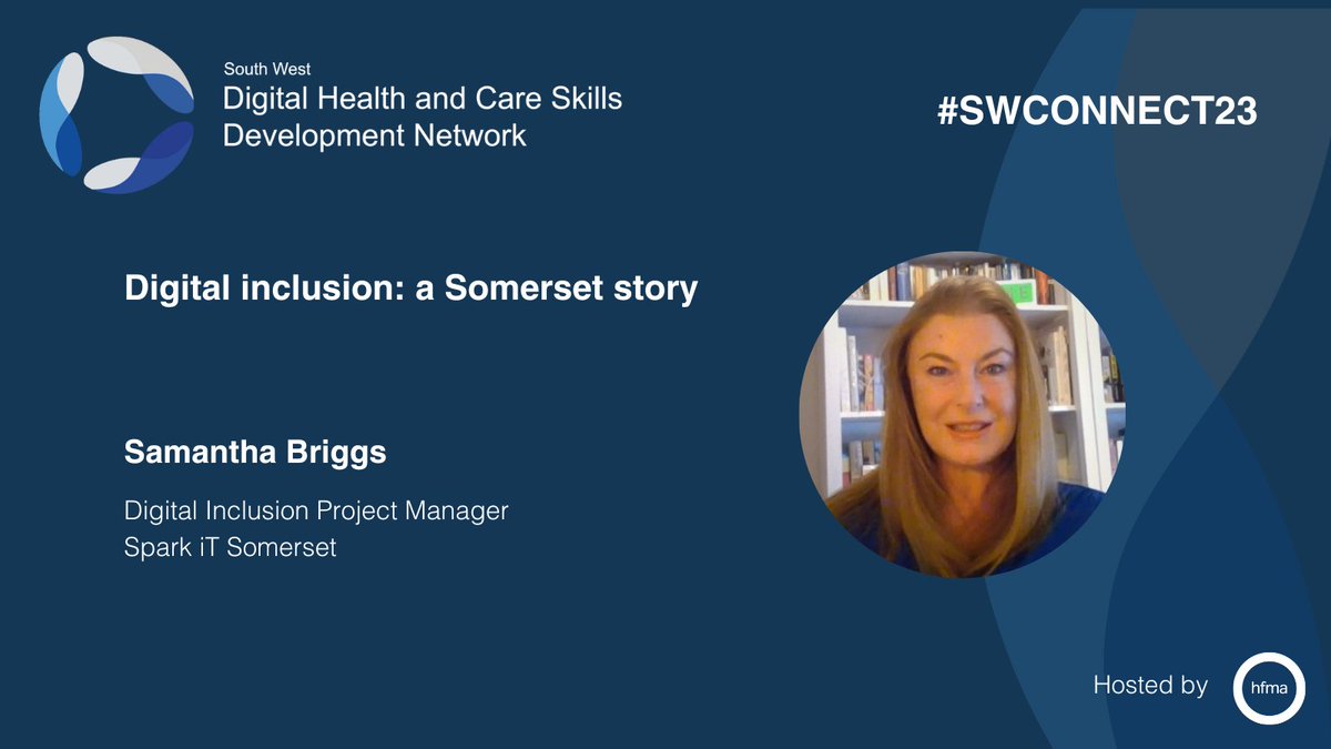 Welcoming to the stage Samantha from @sparksomerset discussing their comprehensive #digitalinclusion outreach work in the Somerset area #SWCONNECT23