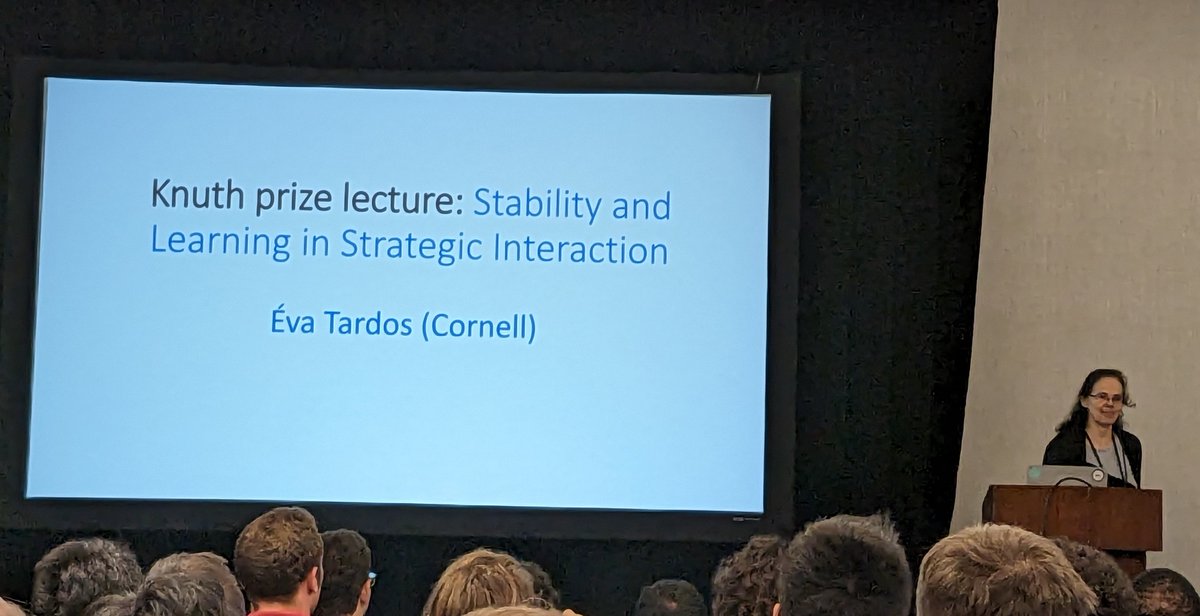 Congratulations to Éva Tardos, Knuth prize 2023! #STOC2023