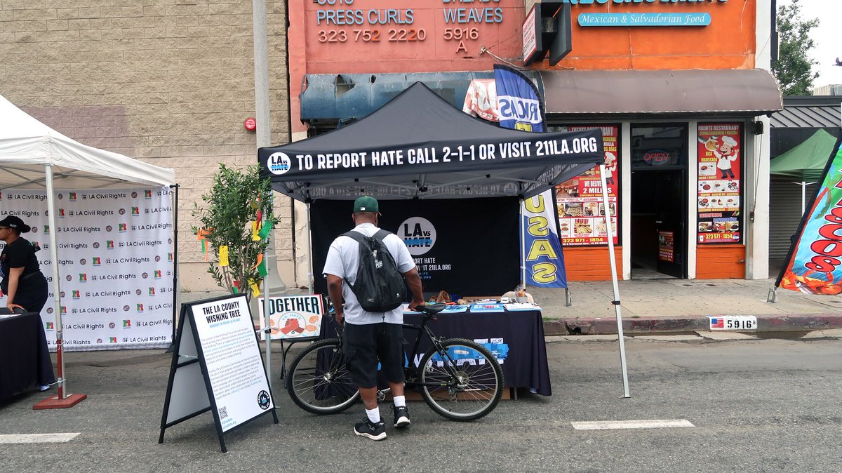 We had a blast at CicLAvia this past Sunday! Juneteenth celebrations with <a href="/HollyJMitchell/">Holly J. Mitchell</a> showcased South L.A.’s spirit. Families, cyclists, skaters gathered, exploring LA vs HATE booth, supporting our mission, and enjoyed the Wishing Tree.  #LAvsHate #LosAngeles #CicLAvia