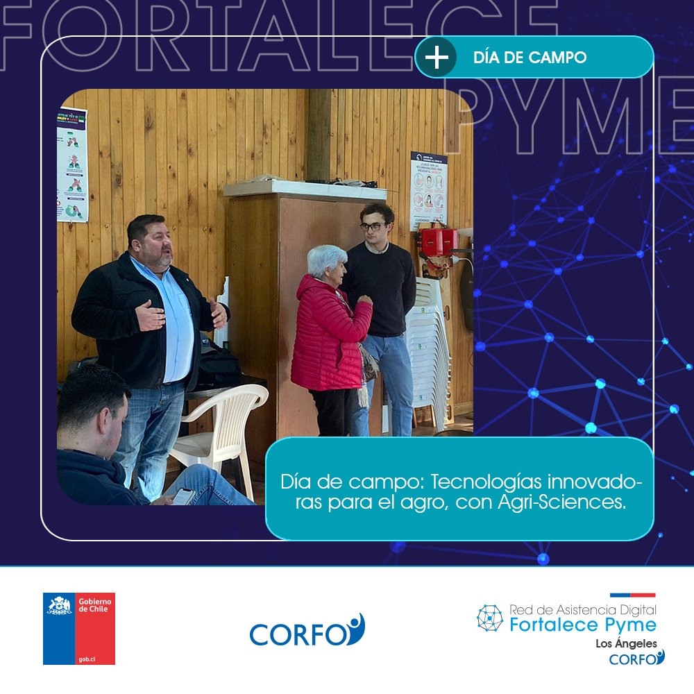 fortalecepyme's tweet photo. #DíadeCampoFPYME | 📸 Les dejamos registro del último día de campo de Fortalece Pyme Los Ángeles, en donde aprendimos sobre tecnologías innovadoras para el agro, con Agri-Sciences. 👩🏻💻 🕹️ 📡
#FPYME #FortalecePYME #PYMEs #Agrícola #Agricultura #Agro #Cultivos #LosÁngeles #Biobío https://t.co/TYADDFPuXz