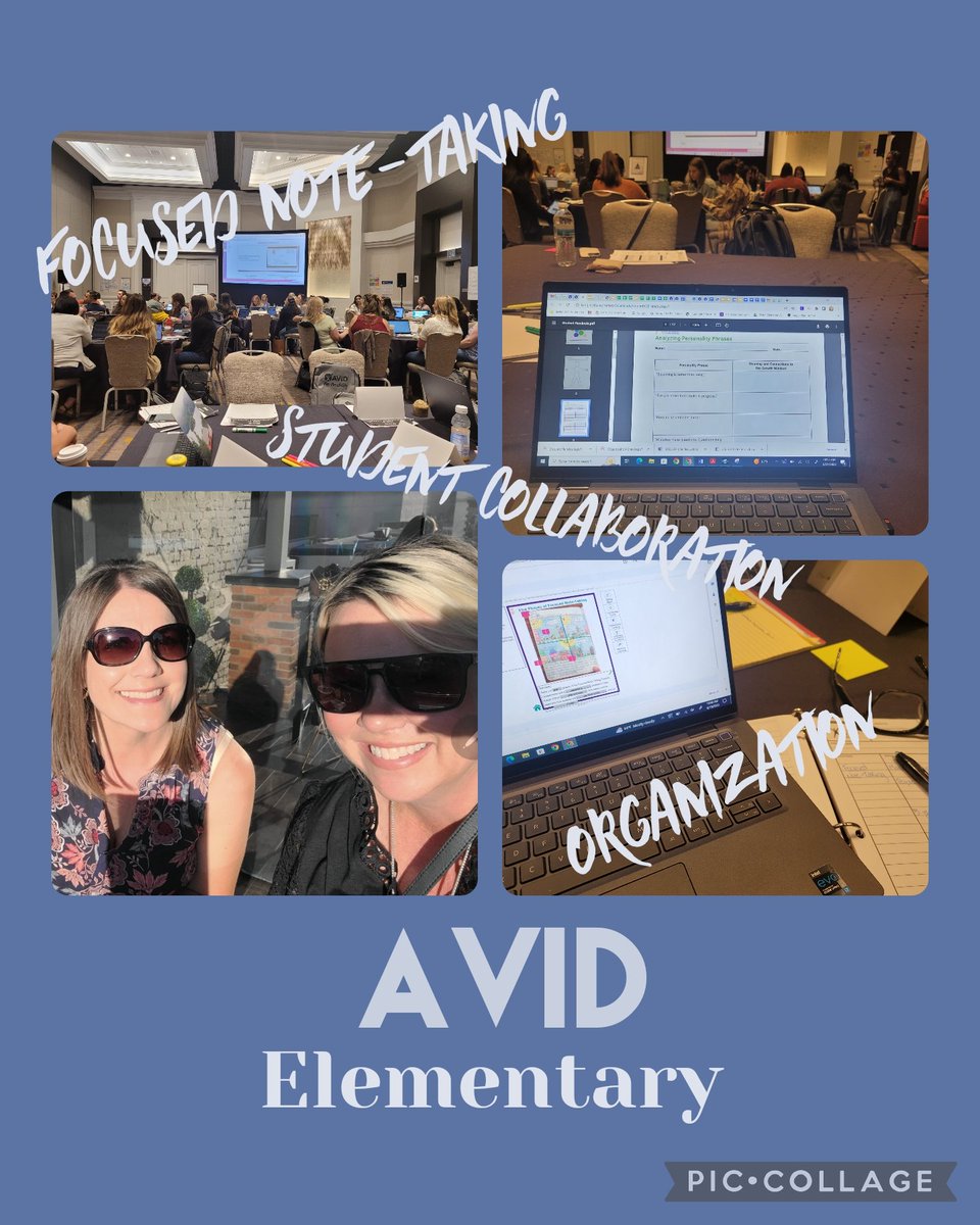 AVID Elementary! 💻 📚 Bringing back high impact strategies to T.H.E. from our conference this week. I appreciate our Literacy Coordinator, Mrs. Pope, for working with admin on our site plan.👍 @AVID4College @Beaumont_SD @Kakish @coachbreyer