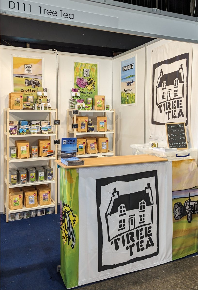 tiree_tea's tweet image. Though we say so ourselves, we think the stand is looking rather good! If you are at @ScotlandRHShow over the next few days, we'd love to see you. ☕

@FoodFromArgyll
