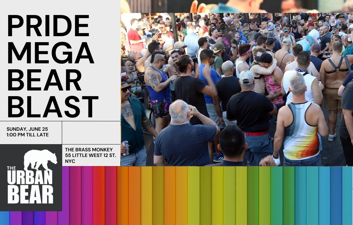 AriKiki_HotMess's tweet photo. This Sunday for Pride, I'm at @Brassmonkeynyc with @theurbanbear https://t.co/w5rN0kVjbb