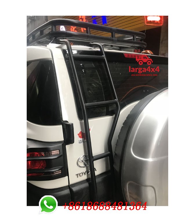 rear ladder for FJ cruier and other car .  #FJ #fjcruiser #f150 #jimny4x4 #sidestep #toyotatundra #fordf150 #hilux #hiluxsurf #dmax #l200 #navara #4x4 #4x4life #offroad #pickup #dodge #ram #t8 #ironman #bmper #fender #raptor #wrangler #jk #jl #rounghcountry #arb #tjm #jeep