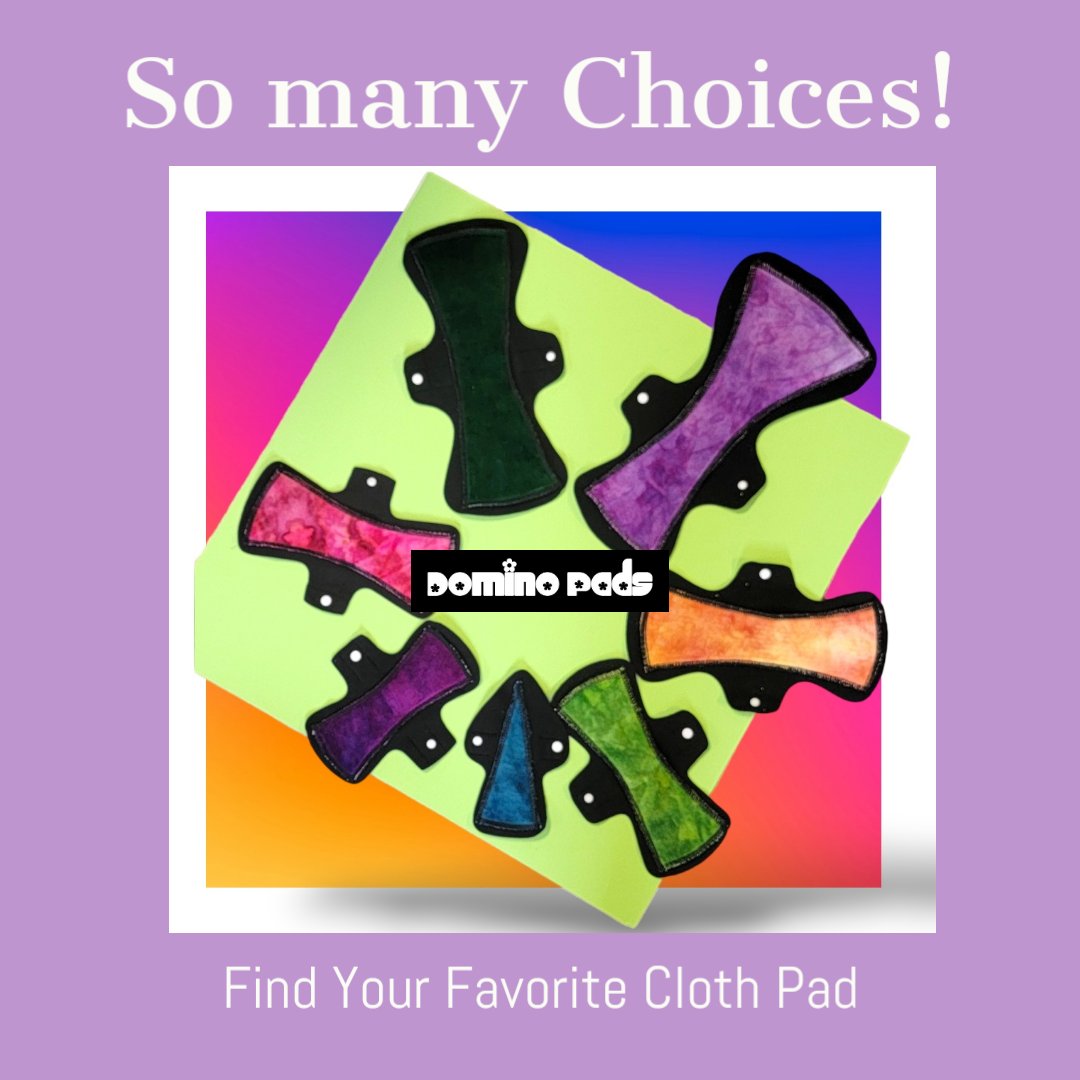 #dominopads #clothpads come in so many sizes, shapes and absorbencies from thong to #postpartum