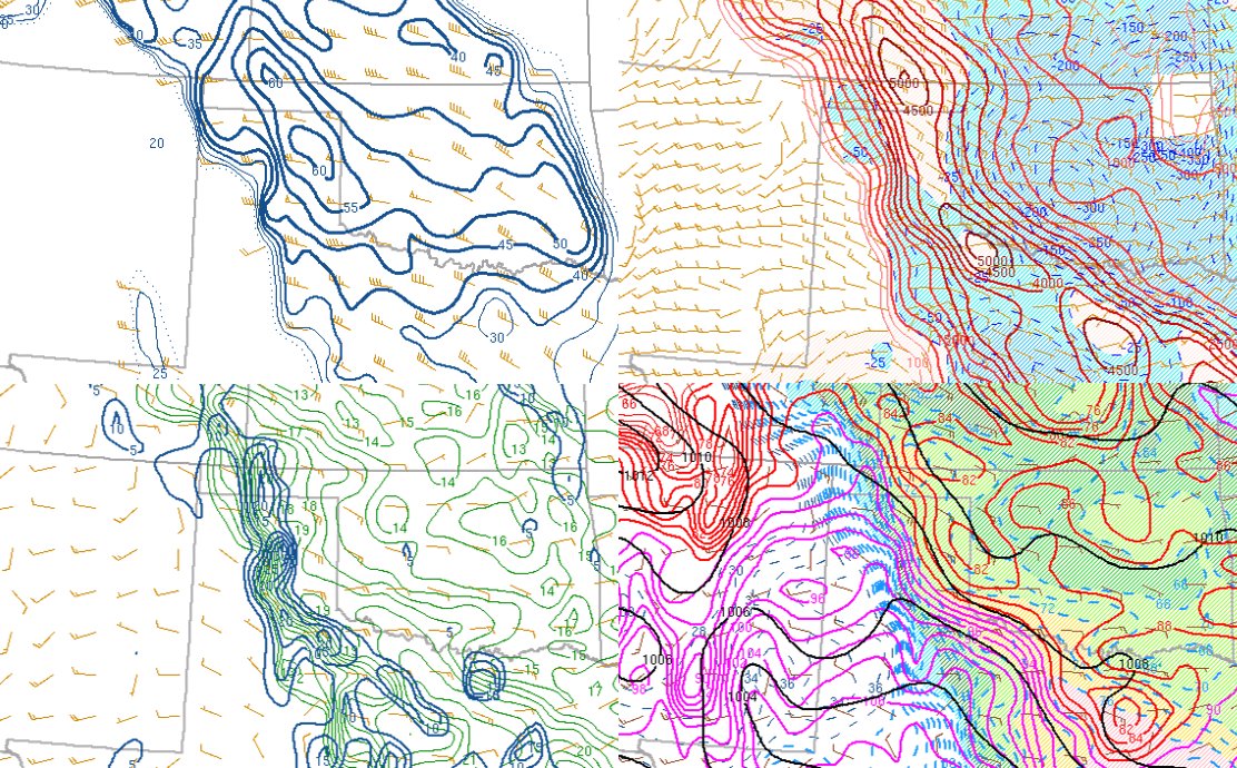 dryadiabat's tweet photo. Days like today in the eastern Texas Panhandle are where #mesoanalysis shows its value. SPC provides solid guidance (re: https://t.co/CYAlOWt4cL), but there is room to further downscale at the local level. https://t.co/xM8FvoG1Jc