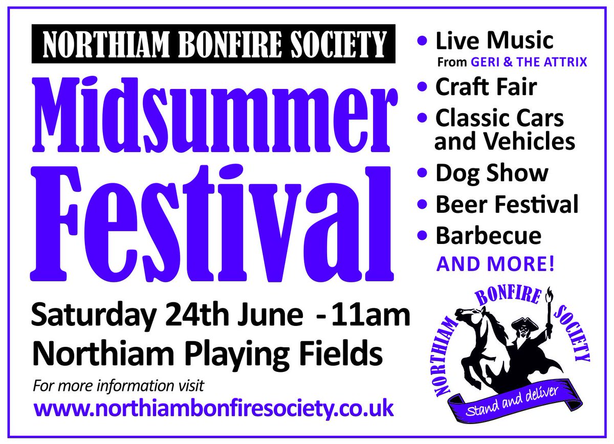 This Saturday, classic cars, dog show, crafters, local ales and ciders, a BBQ with quality local meat, Northiam ice cream, homemade cakes, Pimm's, Kiddies Corner and the chance to win 2 tickets for a balloon ride from Headcorn. Or just relax listening to Geri and the Attrix....
