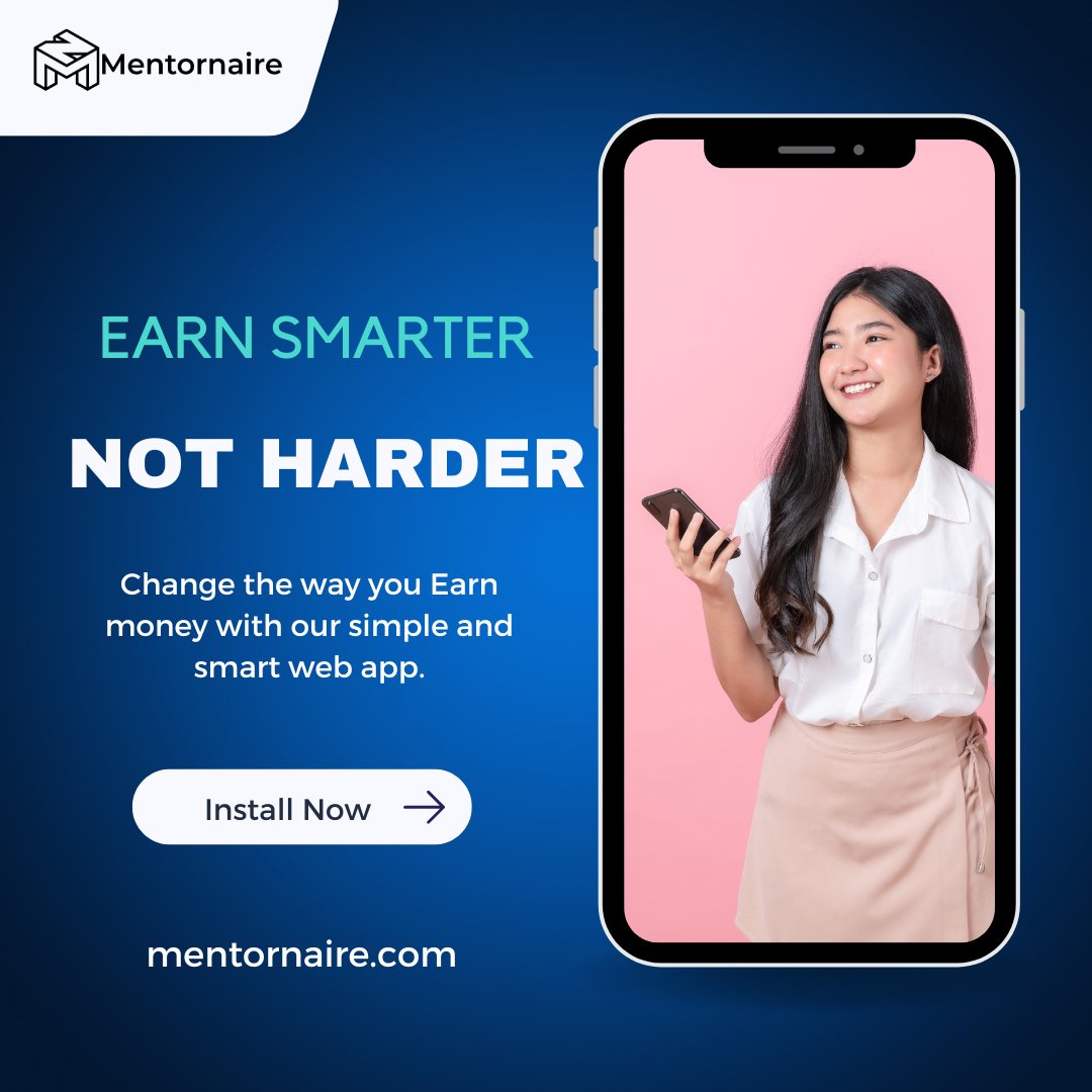 mentornaire's tweet photo. π‘π° Earn smarter, not harder! πͺβ¨ Experience a revolutionary way to make money with our simple and smart web app. ππ
Start maximizing your earnings today! πΌπ
Install Now https://t.co/EU8RmO46Au
.
.
#menteesaudience #contentproducers #knowledgebase #startedearn https://t.co/7gmCyIxbca