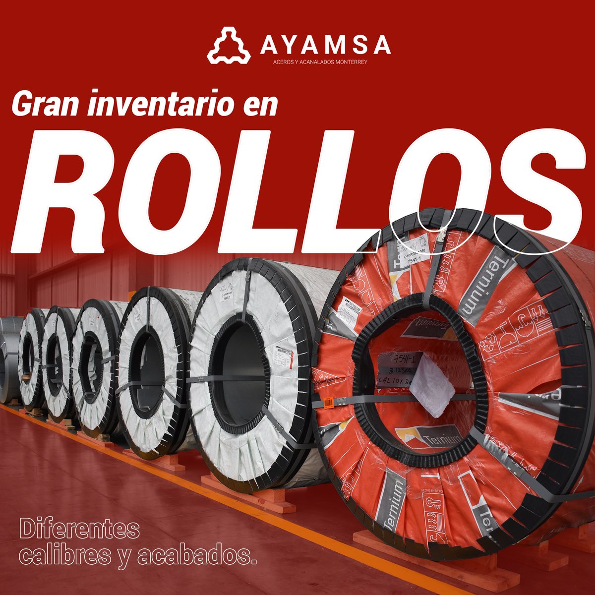 ayamsamx's tweet photo. Contamos con rollos en diferentes acabados como:
• Galvanizado
• Zinc Aluminio
• Pintado
• Inoxidable
• Aluminio
.
¡Cotiza con nosotros!
📱 (81) 81315410
💻 https://t.co/41EjkikhCH
.
#AYAMSA #TanFuertesComoElAcero #iso900 #SDI https://t.co/gXrIkg3sEr