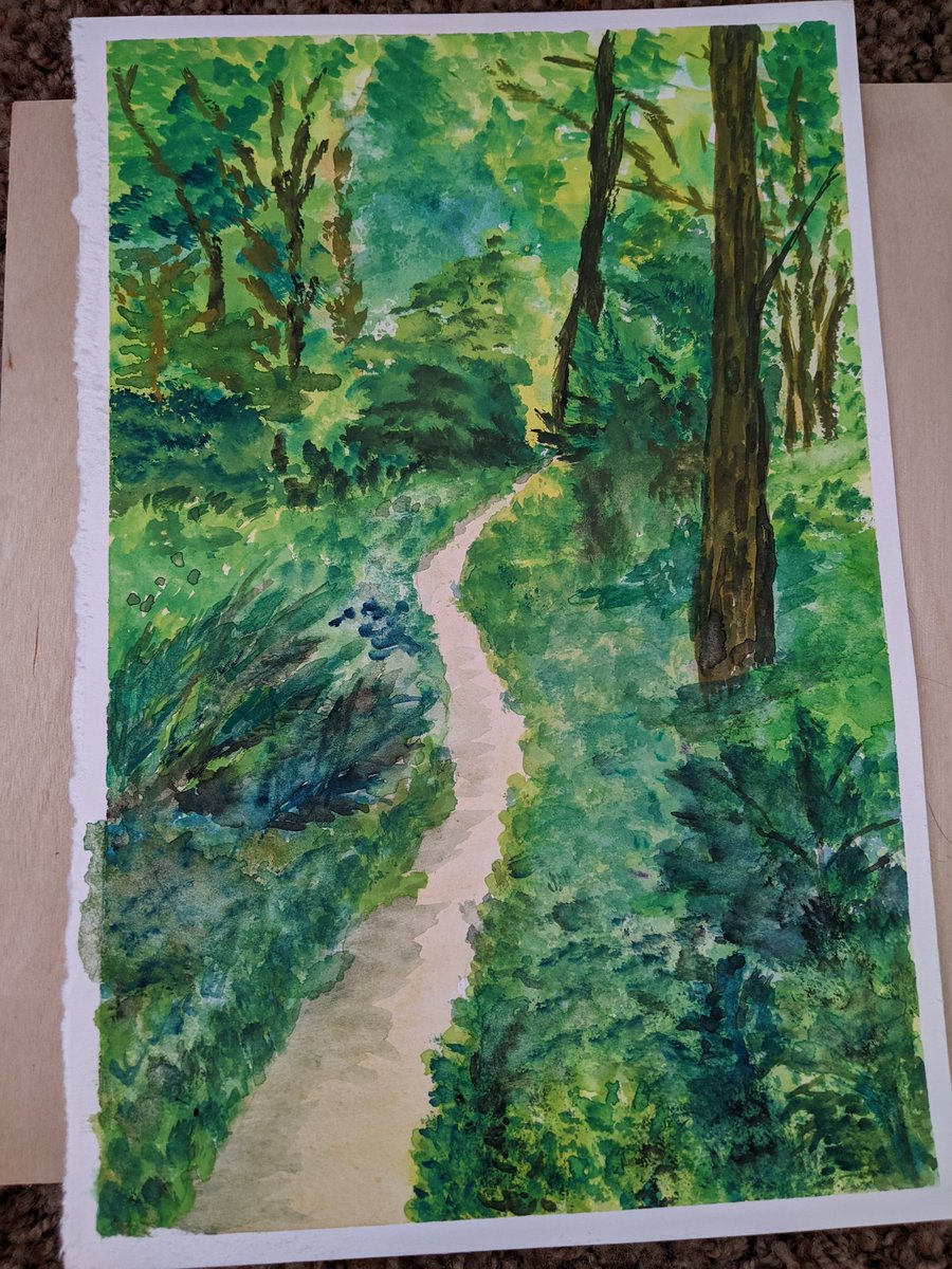 Walk in the woods #watercolor #painting