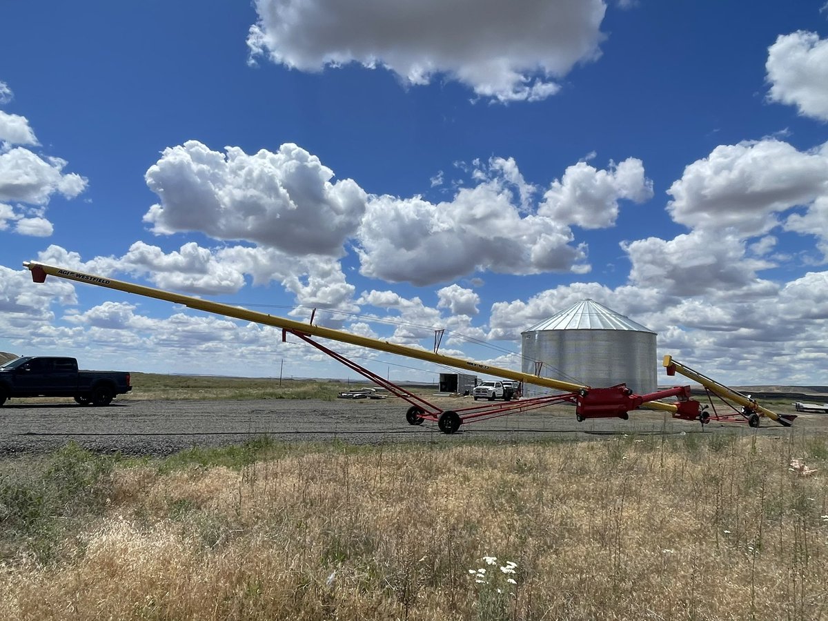 Delivered two new Westfield  <a href="/grainaugers/">AGI Westfield</a> to our jobsite today. We are installing two 4206 <a href="/SCAFCOGrain/">SCAFCO Grain LLC</a> bins with 10” U-Trough Powersweeps.  The 10”x73’ MKX swing away and 13”x31 Electric are going to serve this farmer well.