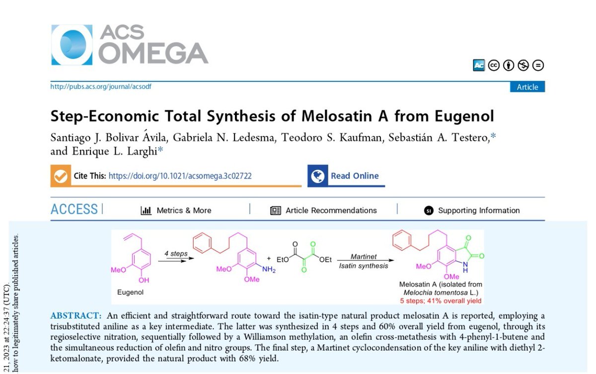 EThobokholt's tweet photo. Gran orgullo del @TKteam_Lab!! Felicidades por excelente trabajo!! Congrats for the first total synthesis of Melosatin A. @IQUIR_CONICET https://t.co/gCspuuBd7h