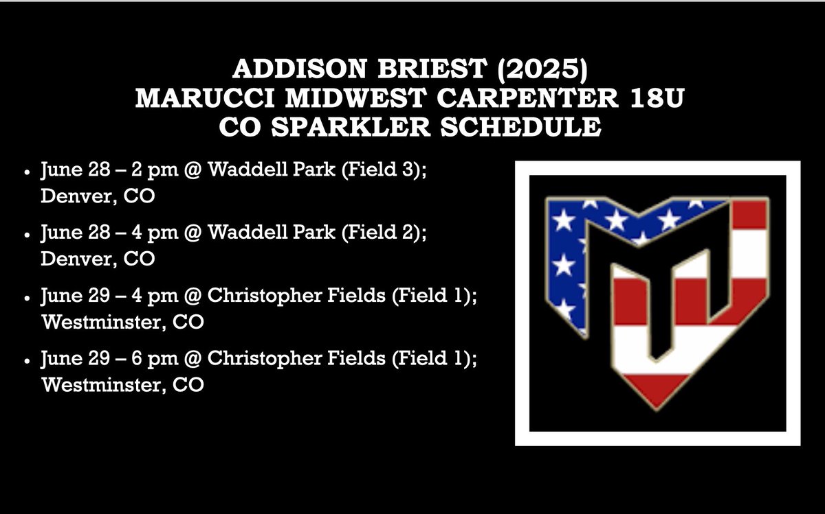 ABriest06's tweet photo. So excited for the Sparkler next week! Ready for another great week with my team!! Hope to see you there! @Coach_NThompson @UtahTech_SB @sabbyBsabs @NDSUsoftball @Coach_G_CMU @Coach_Cump @SBRRetweets @UncommittedUTR @LegacyLegendsS1 @ExtraInningSB @ondecksoftball https://t.co/3tiNUkwb7N