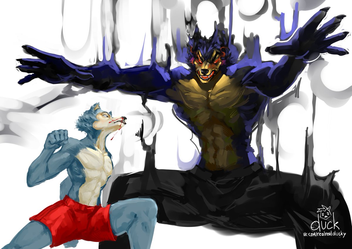 sas_egor's tweet image. been reading baki son of ogre recently 
decided to make a beastars crossover
#beastars #baki #furry #digitalart