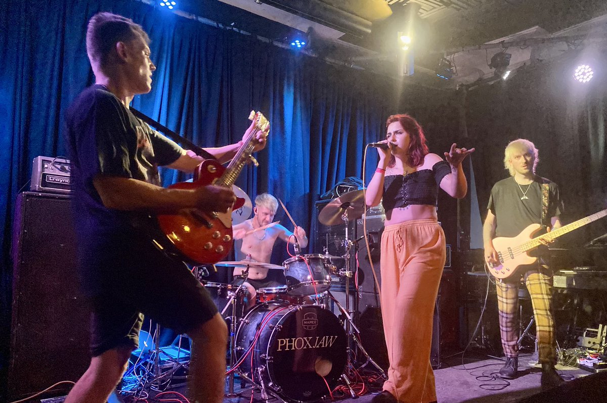 Another hot &amp; sweaty one with an awesome show from <a href="/phoxjaw/">Phoxjaw</a> in Guildford this evening - my first time seeing them, but it won’t be the last! Support from <a href="/Glassbridgesuk/">Glass Bridges</a> was pretty damn fine too &amp; they’re also on my list to see again! 🎸🎶🤘🙂 #LiveMusic #SupportLiveMusic
