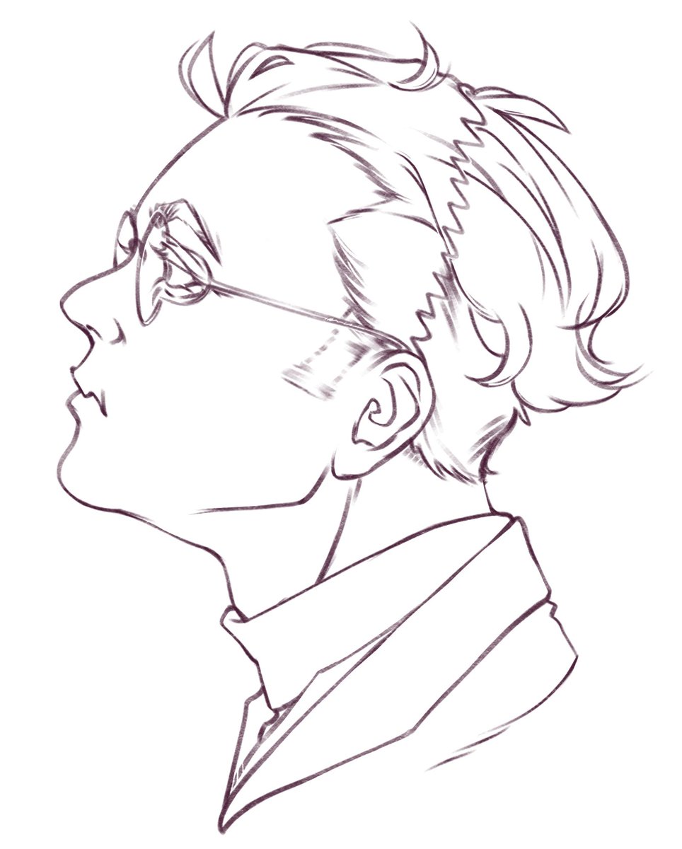 1/2 crowley (DISASTER PUPPY SOBS<33) lineart done :) time to do the other one